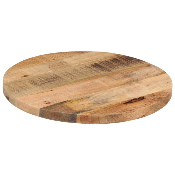 vidaXL Dessus de table &Oslash; 60x2,5 cm rond bois massif de manguier brut