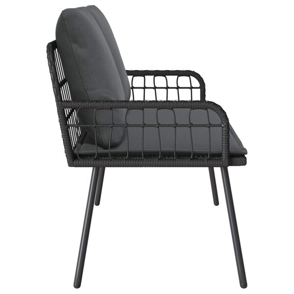 vidaXL Banc de jardin avec coussin Anthracite 114 x 64 x 90cm Acier