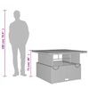 vidaXL Table de jardin gris 110x110x71 cm R&eacute;sine tress&eacute;e bois d'acacia