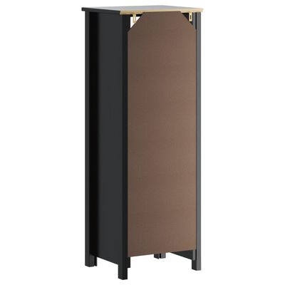 vidaXL Armoire de salle de bain BERG noir 40x34x110 cm pin massif