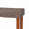 vidaXL Banc 110 cm Rotin naturel kubu et bois d'acajou massif