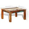 vidaXL Table basse carr&eacute;e Bois de r&eacute;cup&eacute;ration
