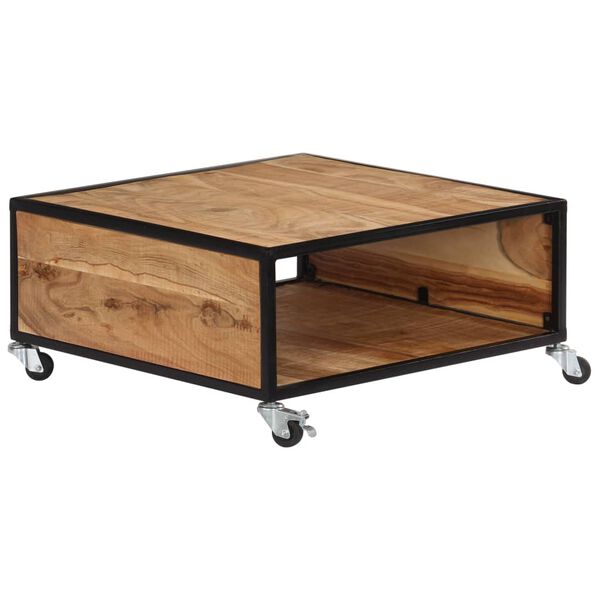 vidaXL Table basse 70x70x32 cm Bois solide d'acacia