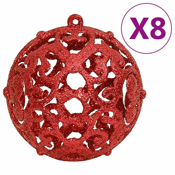 vidaXL Ensemble de boules de No&euml;l 111 pi&egrave;ces rouge polystyr&egrave;ne