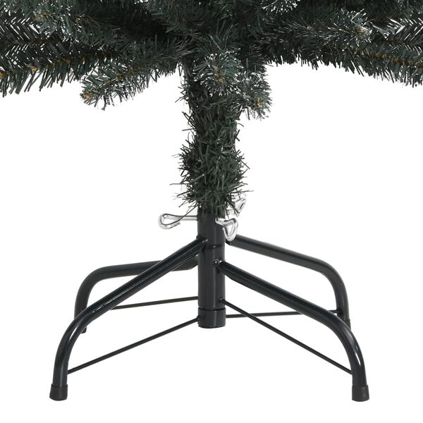 vidaXL Sapin de No&euml;l artificiel mince avec support Vert 120 cm PVC