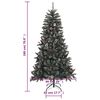 vidaXL Sapin de No&euml;l artificiel avec support Vert 180 cm PVC