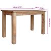 vidaXL Table à manger bois d'acajou massif 120x60x77 cm
