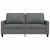 vidaXL Canap&eacute; &agrave; 2 places Gris fonc&eacute; 140 cm Tissu