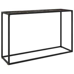 vidaXL Table console Noir 120x35x75 cm Verre trempé