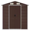 vidaXL Abri de jardin marron 191x725x198 cm acier galvanis&eacute;