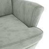 vidaXL Fauteuil gris clair velours