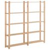 vidaXL &Eacute;tag&egrave;re de stockage 5 niveaux 170x28,5x170cm Bois de pin massif