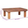 vidaXL Table basse 60x45x23 cm bois d'acajou massif