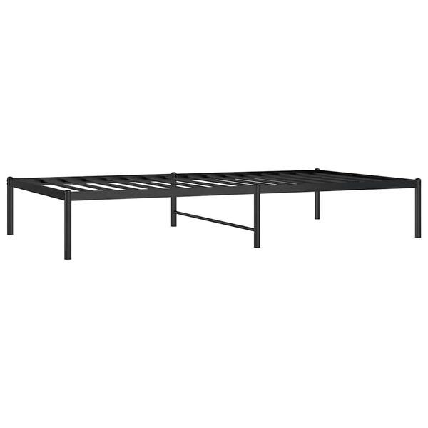 vidaXL Cadre de lit métal sans matelas noir 100x190 cm