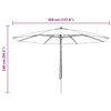 vidaXL Parasol d'ext&eacute;rieur avec m&acirc;t en bois 350 cm Taupe