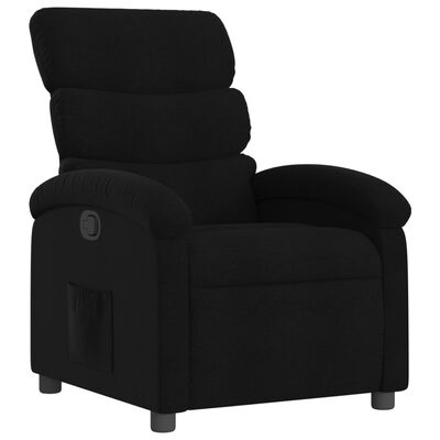 vidaXL Fauteuil inclinable Noir Tissu