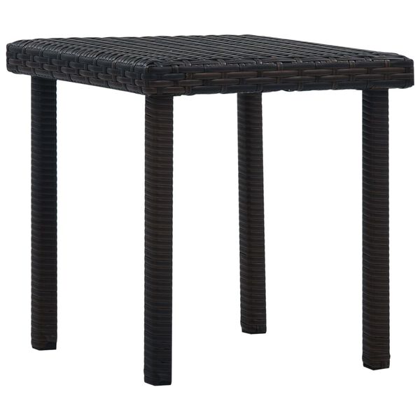 vidaXL Table &agrave; th&eacute; de jardin Marron 40x40x40 cm R&eacute;sine tress&eacute;e