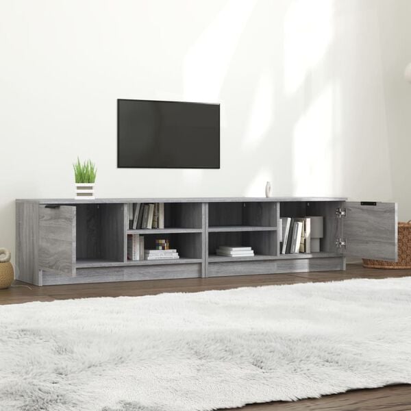 vidaXL Meubles TV 2 pcs Sonoma gris 80x35x36,5 cm Bois d'ing&eacute;nierie