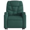 vidaXL Fauteuil inclinable de massage électrique vert foncé tissu