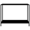 vidaXL Table console Noir 100x35x75 cm Verre trempé
