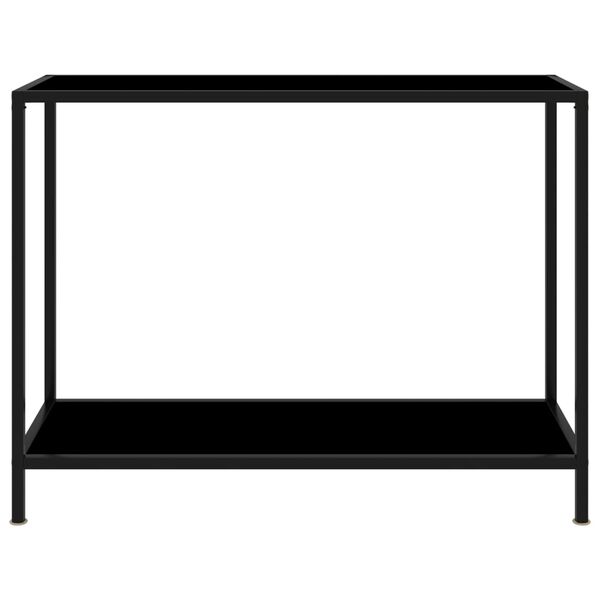 vidaXL Table console Noir 100x35x75 cm Verre trempé