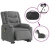 vidaXL Fauteuil inclinable de massage électrique gris foncé tissu