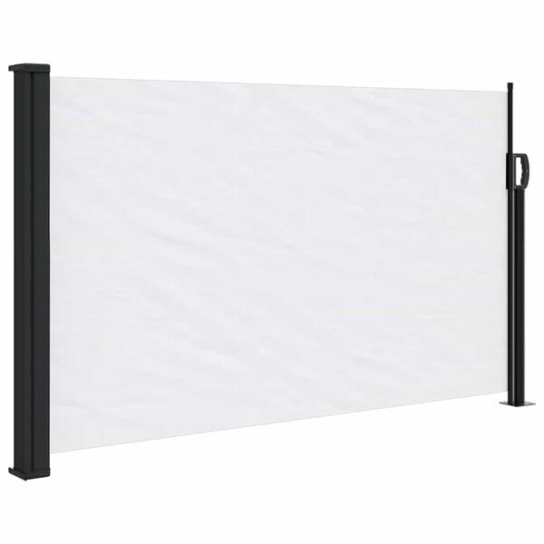 vidaXL Auvent lat&eacute;ral r&eacute;tractable blanc 117x300 cm