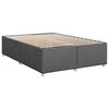 vidaXL Cadre de lit sans matelas gris fonc&eacute; tissu