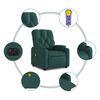 vidaXL Fauteuil inclinable de massage électrique vert foncé tissu
