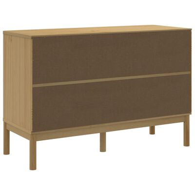 vidaXL Commode FLORO cire marron bois de pin massif