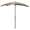 vidaXL Parasol de jardin avec mât 200x130 cm taupe