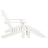 vidaXL Chaise de jardin Adirondack 2 places et repose-pied sapin blanc