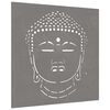 vidaXL D&eacute;coration murale jardin 55x55 cm motif de t&ecirc;te de bouddha