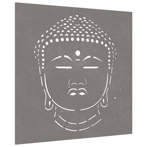 vidaXL D&eacute;coration murale jardin 55x55 cm motif de t&ecirc;te de bouddha