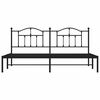 vidaXL Cadre de lit métal sans matelas avec tête de lit noir 193x203cm
