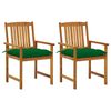 vidaXL Chaises de jardin avec coussins lot de 2 Bois d'acacia massif