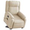 vidaXL Fauteuil inclinable de massage crème tissu