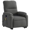 vidaXL Fauteuil inclinable de massage gris foncé tissu microfibre