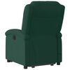 vidaXL Fauteuil inclinable de massage vert fonc&eacute; velours