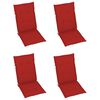 vidaXL Chaises inclinables de jardin lot de 4 et coussins Bois acacia