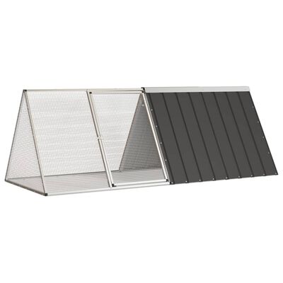 vidaXL Cage pour lapin Anthracite 201,5x80,5x71 cm Acier galvanisé