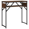 vidaXL Table console avec &eacute;tag&egrave;re ch&ecirc;ne marron 75x30x75 cm