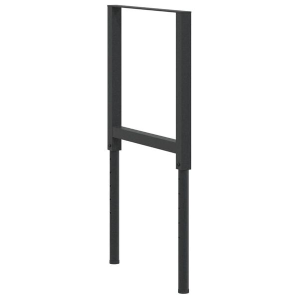 vidaXL Cadres d'établi réglables 2 pcs Métal 55x(69-95,5) cm Noir