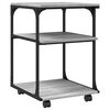 vidaXL Support d'imprimante à 3 niveaux sonoma gris 43x48x64 cm
