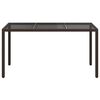 vidaXL Table de Jardin Marron 150 x 90 x 75 cm polyrotin