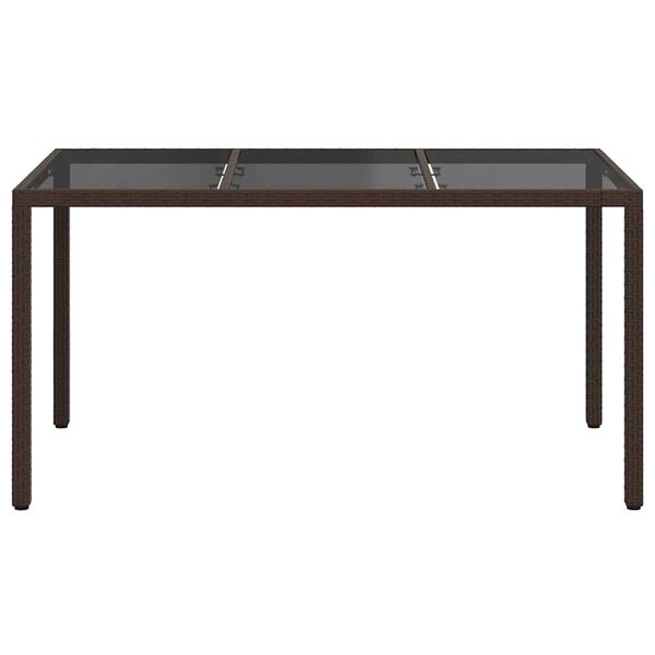 vidaXL Table de Jardin Marron 150 x 90 x 75 cm polyrotin