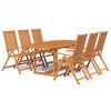 vidaXL Ensemble à manger de jardin 5 pcs Bois d'acacia massif