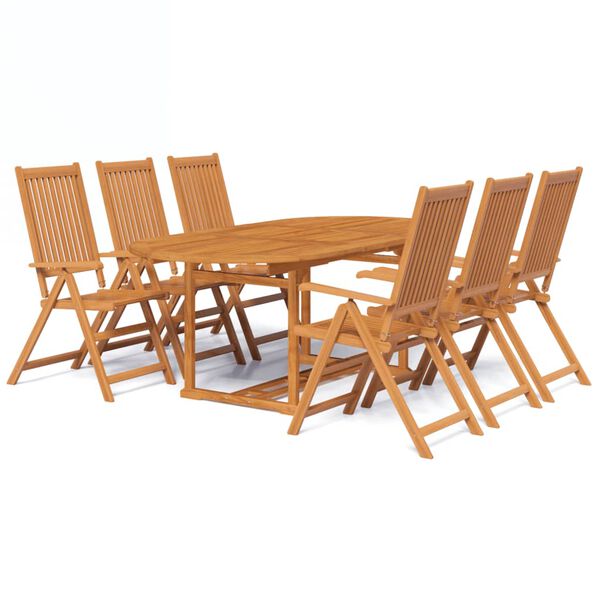 vidaXL Ensemble à manger de jardin 5 pcs Bois d'acacia massif