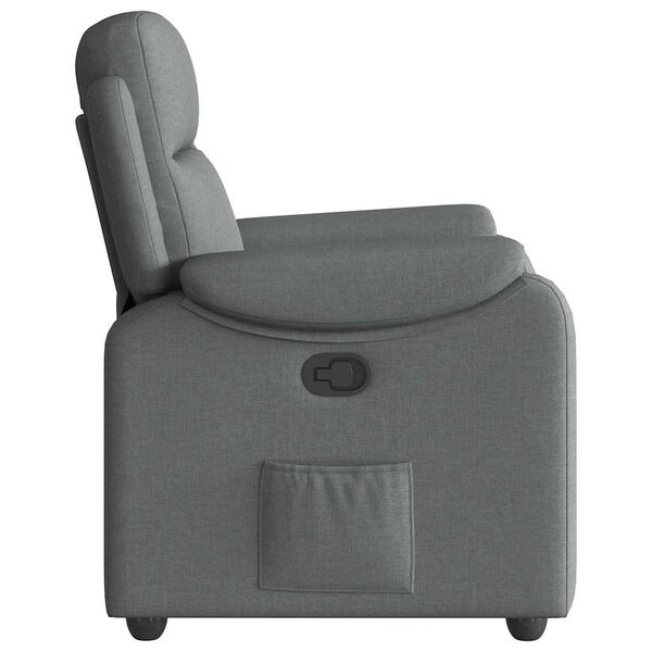 vidaXL Fauteuil inclinable Gris fonc&eacute; Tissu