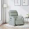 vidaXL Fauteuil inclinable de massage électrique gris clair velours